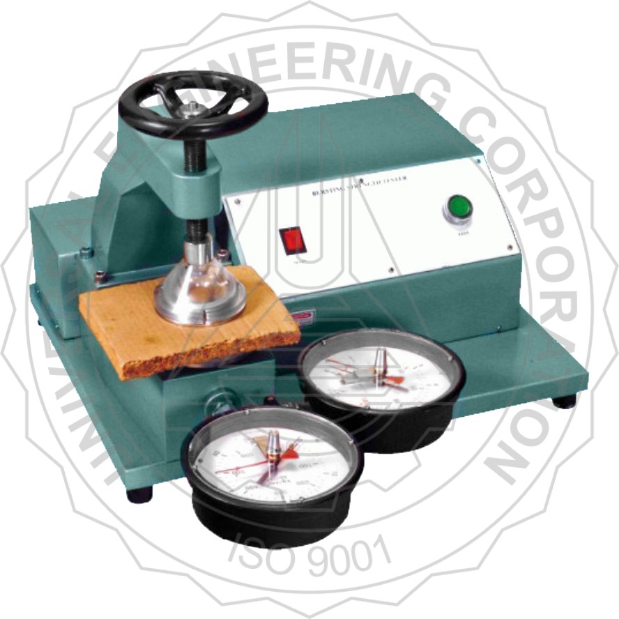 BURSTING STRENGTH TESTER FOR PAPER BOARD & CORRUGATED BOAR(CLAMPING THROUGH HAND WHEEL)