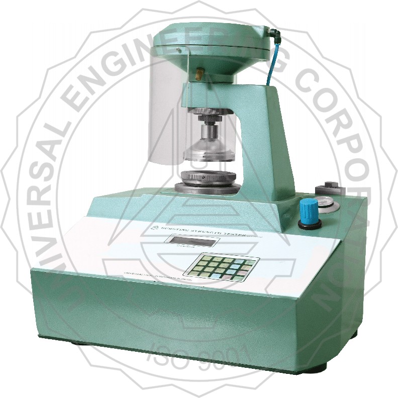 BURSTING STRENGTH TESTER - KEYPAD OPERATED.(PNEUMATIC CLAMPING) FOR BOARD/ SOLID FIBRE CORRUGATED BOARD.